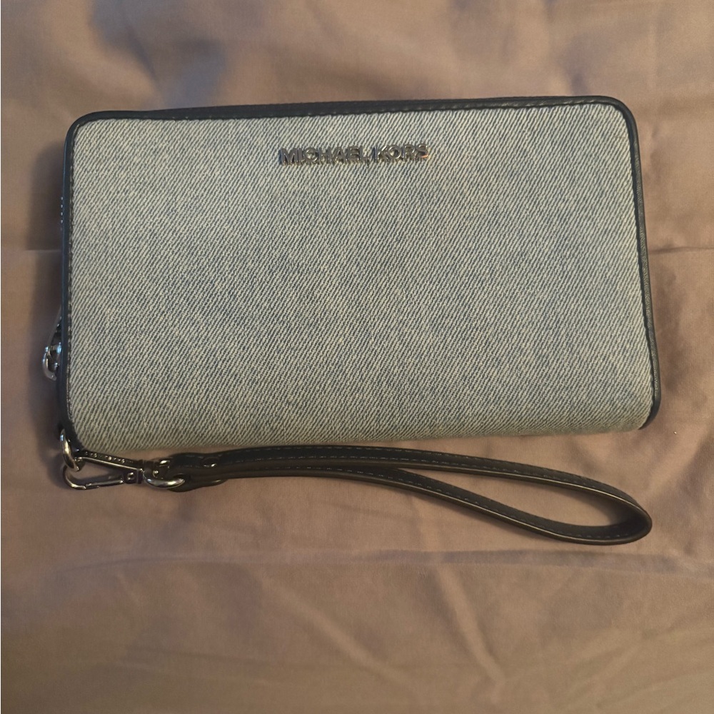 Michael Kors Denim Blue Wristlet